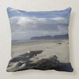 USA, Oregon, Sand Dunes and Ocean, Pacific City Cushion