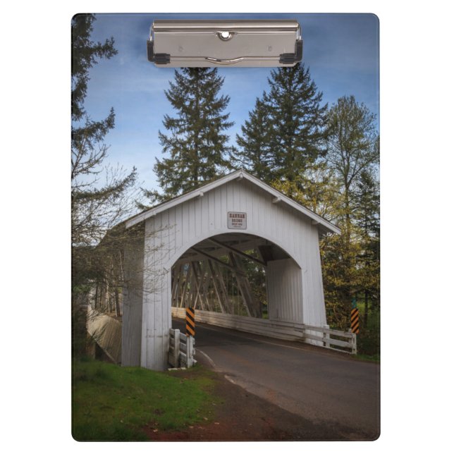USA, Oregon, Scio, Hannah Bridge 2 Clipboard (Front)