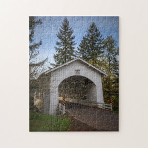 USA, Oregon, Scio, Hannah Bridge 2 Jigsaw Puzzle