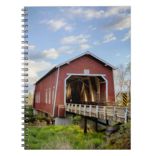 USA, Oregon, Scio, Shimanek Bridge Spiral Notebook