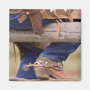 USA, Oregon, Seneca, Ponderosa Ranch. Cowboy Magnet