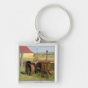 USA, Oregon, Shaniko. Rusty vintage tractor in Key Ring