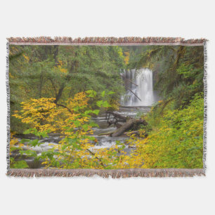 USA, Oregon, Silver Falls State Park 2 Throw Blanket