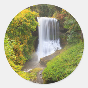 USA, Oregon, Silver Falls State Park 3 Classic Round Sticker