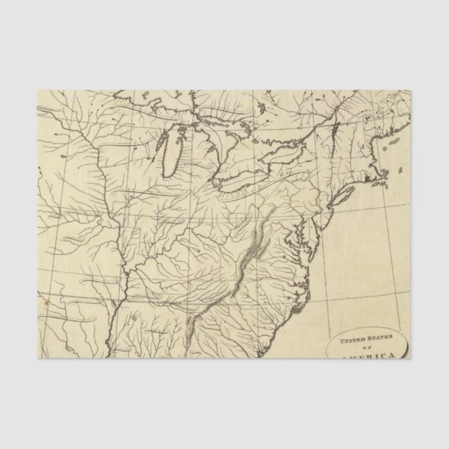 USA outline Tissue Paper (Front)