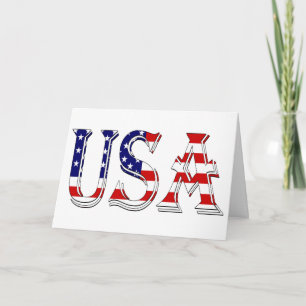 USA overlaid on US Flag gccnt Card