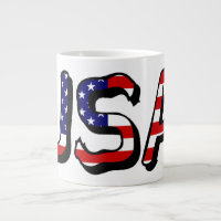 USA overlaid on US Flag mugcnt