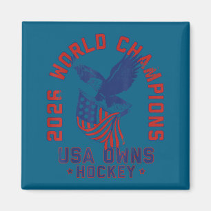 Usa owns hockey 2026 magnet