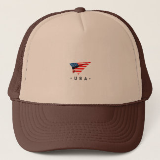 USA Paper Plane Flag Trucker Hat