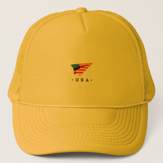 USA Paper Plane Flag Trucker Hat