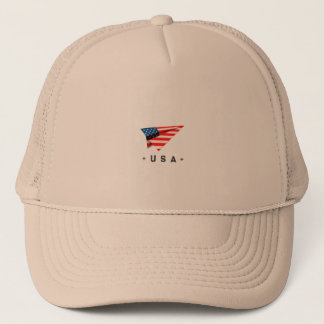 USA Paper Plane Flag Trucker Hat