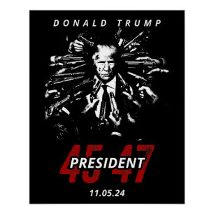 USA Patriot Donald Trump Rally 2024 Fight! Poster