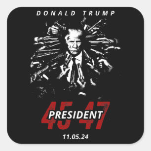 USA Patriot Donald Trump Rally 2024 Fight! Square Sticker