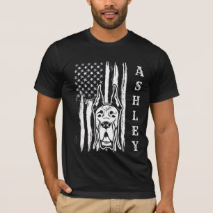 USA Patriot Great Dane Dog US Pet  T-Shirt