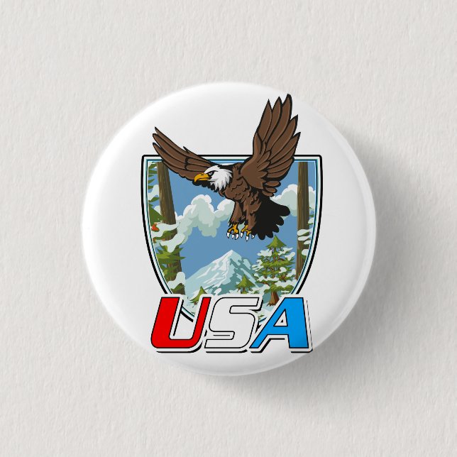USA Patriot logo 3 Cm Round Badge (Front)