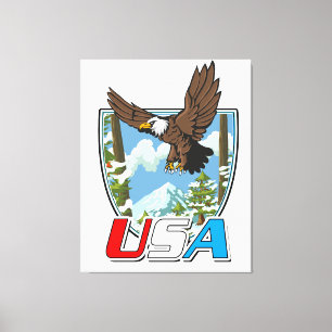 USA Patriot logo Canvas Print