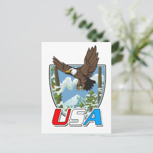 USA Patriot logo Holiday Postcard