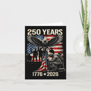 USA Patriotic 2026 4th of July American 250th Card