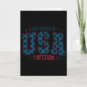 Usa Patriotic 4th Of July 2026 250 Years Freedom 1 Card