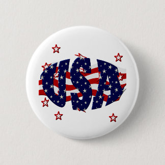 USA-Patriotic 6 Cm Round Badge