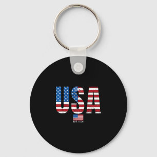 Usa patriotic american flag 4th of july america key ring