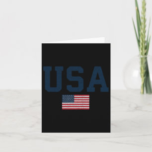 Usa Patriotic American Flag 4th Of July Independen Card