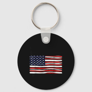 USA Patriotic American Flag 4th Of July Key Ring