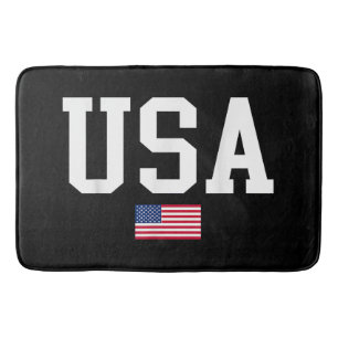 USA Patriotic American Flag For Men Women Kids Boy Bath Mat