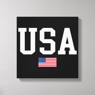 USA Patriotic American Flag For Men Women Kids Boy Canvas Print