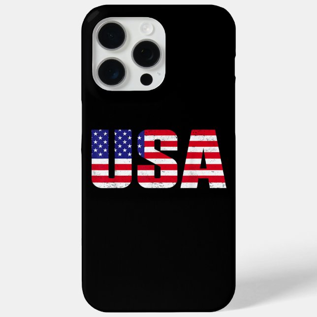 USA Patriotic American Flag For Men Women Kids Boy Case-Mate iPhone Case (Back)