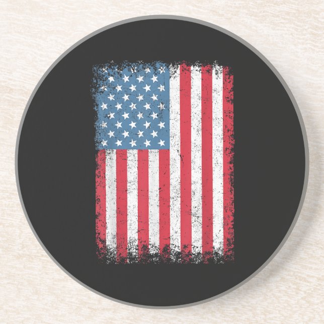 USA Patriotic American Flag For Men Women Kids Boy Coaster (Front)