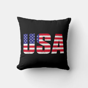 USA Patriotic American Flag For Men Women Kids Boy Cushion