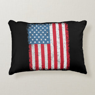 USA Patriotic American Flag For Men Women Kids Boy Decorative Cushion