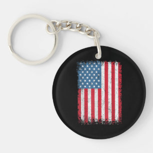 USA Patriotic American Flag For Men Women Kids Boy Key Ring