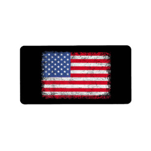 USA Patriotic American Flag For Men Women Kids Boy Label
