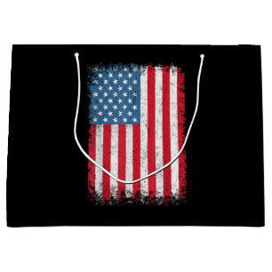 USA Patriotic American Flag For Men Women Kids Boy Large Gift Bag