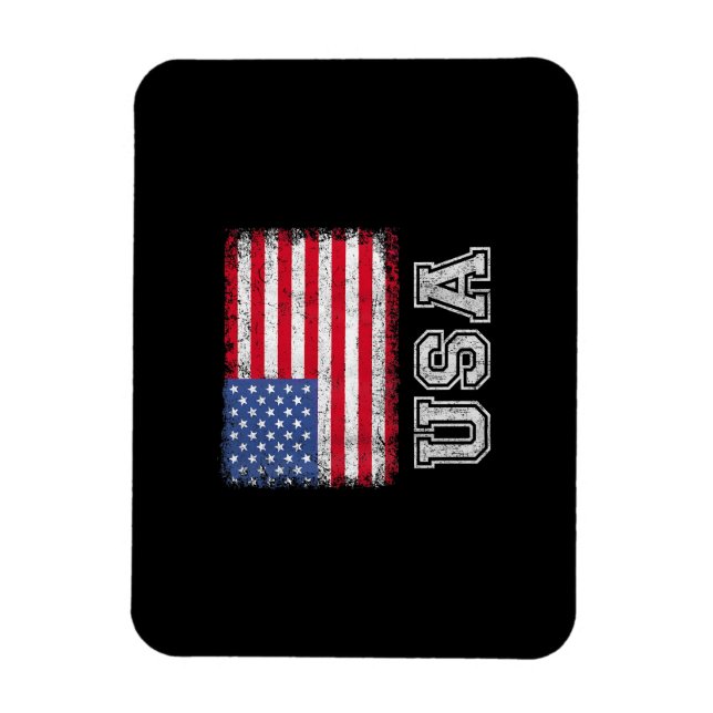 USA Patriotic American Flag For Men Women Kids Boy Magnet (Vertical)