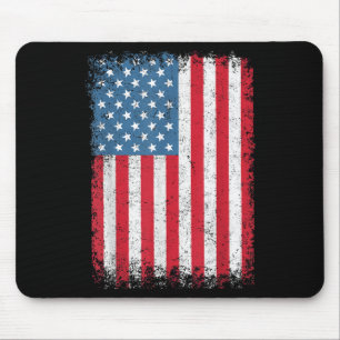 USA Patriotic American Flag For Men Women Kids Boy Mouse Pad