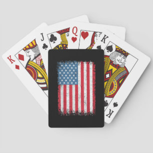 USA Patriotic American Flag For Men Women Kids Boy Playing Cards