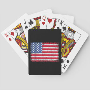 USA Patriotic American Flag For Men Women Kids Boy Playing Cards