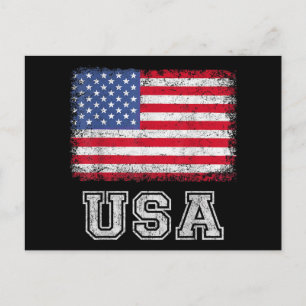 USA Patriotic American Flag For Men Women Kids Boy Postcard
