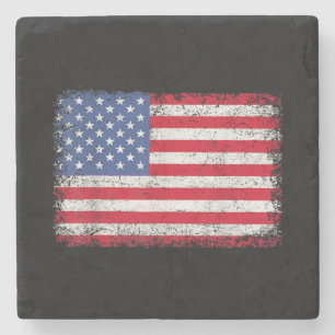 USA Patriotic American Flag For Men Women Kids Boy Stone Coaster