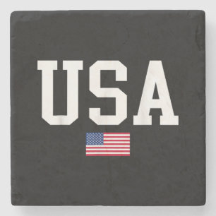 USA Patriotic American Flag For Men Women Kids Boy Stone Coaster