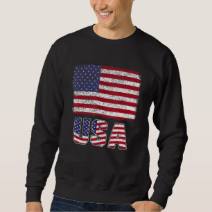 USA Patriotic American Flag For Men Women Kids Boy Sweatshirt
