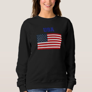 USA Patriotic American Flag For Men Women Kids Boy Sweatshirt