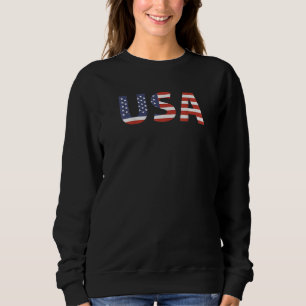 USA Patriotic American Flag For Men Women Kids Boy Sweatshirt