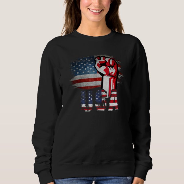 USA Patriotic American Flag For Men Women Kids Boy Sweatshirt (Front)