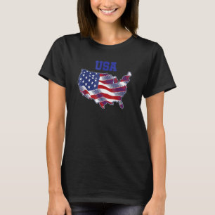 USA Patriotic American Flag For Men Women Kids Boy T-Shirt