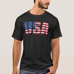 USA Patriotic American Flag For Men Women Kids Boy T-Shirt