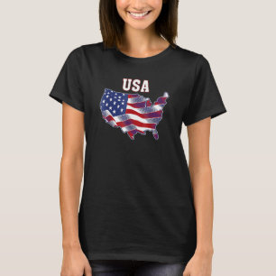 USA Patriotic American Flag For Men Women Kids Boy T-Shirt